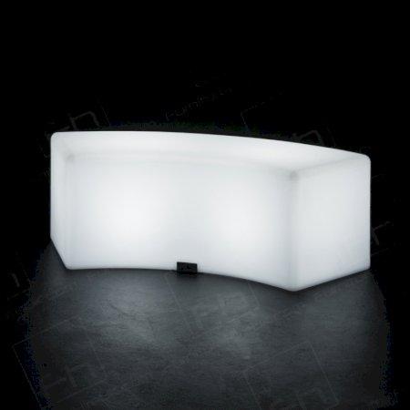 LED Colour-Changing Curved Bench