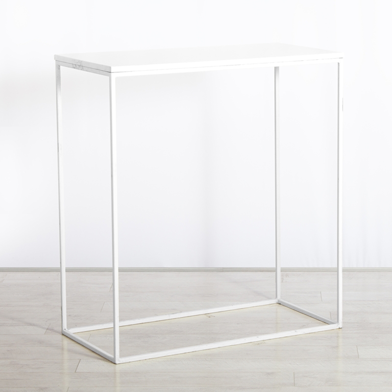 Box Frame High Table White 460 x 920 x 1020h