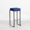 Nevada Bar Stool - Black Base Blue Pad