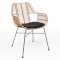 Miami Armchair - Natural with Black Cushion