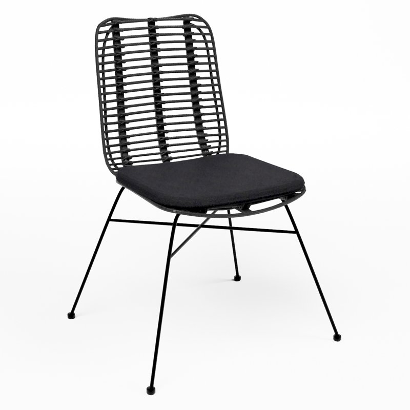 Miami Chair - Black with Black Cushion