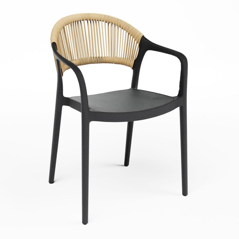 Black Loop Stacking Chair