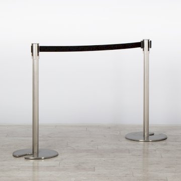 Chrome Stretch Barrier - Black Webbing