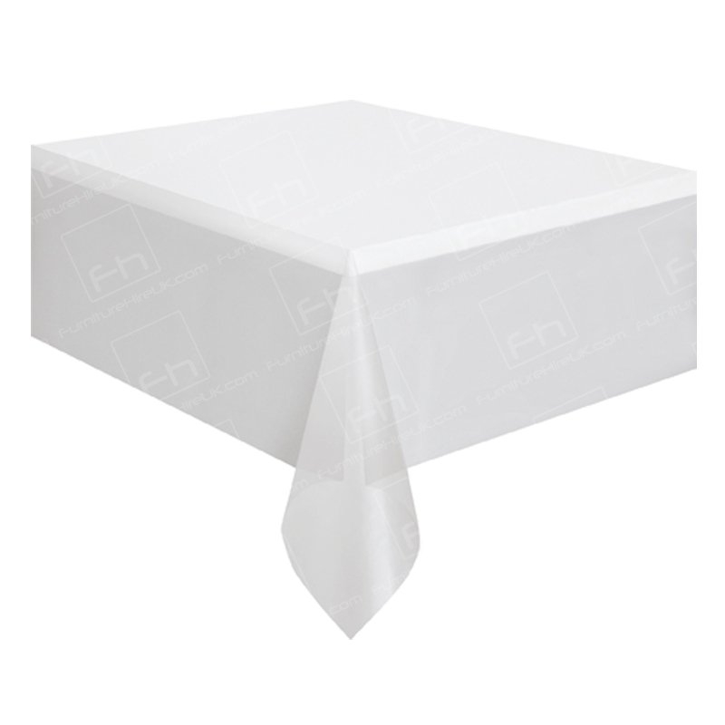 70 x 144 inch White Tablecloth