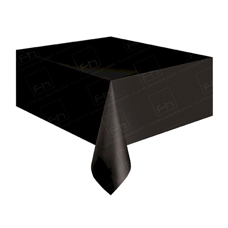 35 x 35 inch Black Square Tablecloth