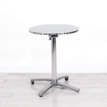 600mm Chrome Round Bistro Table - Chrome Frame