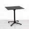 700mm Black Square Bistro Table - Black Frame