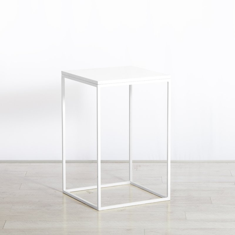 Box Frame Medium Table White 460 x 460 x 720h