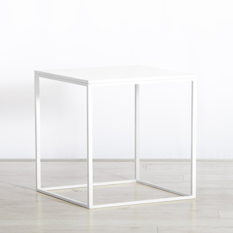 Box Frame Medium Table White 460 x 700 x 720h