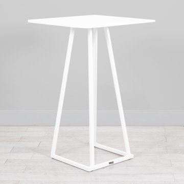 Dallas Square Poseur Table - White