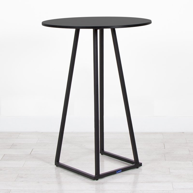 Dallas Round Poseur Table - Black