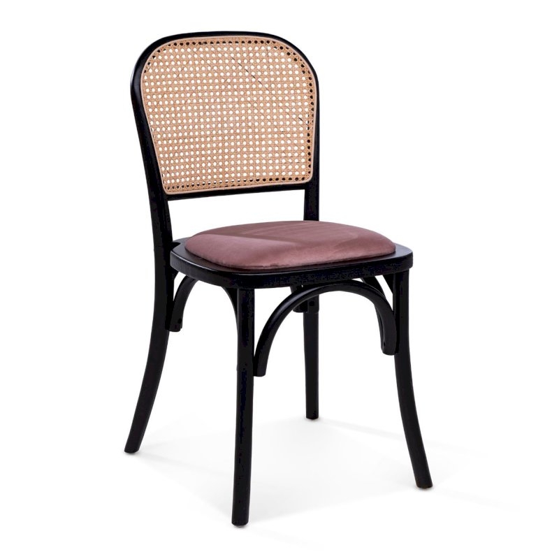 Cane Back Chair - Pink Pad