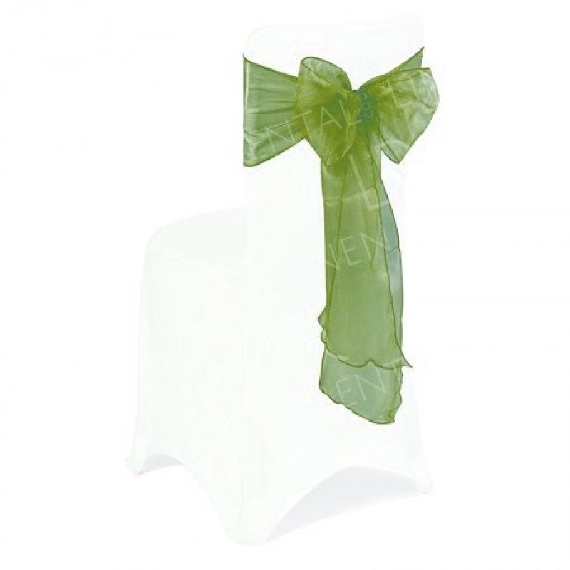 Olive Green Organza Sash