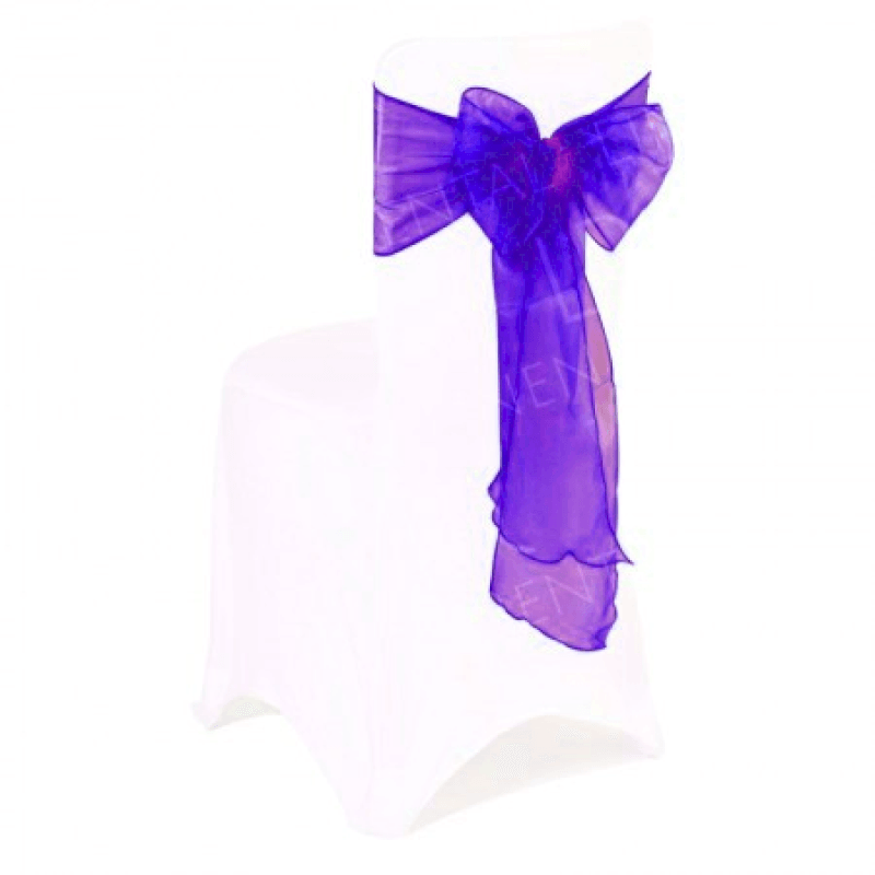 Cadbury Purple Organza Sash