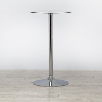 600mm Round Glass Poseur Table