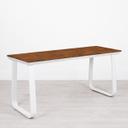 Utah Double Bistro Table - White Base Rust Top