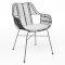 Miami Armchair - Black with White Cushion