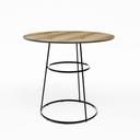 Black Spire Bistro Table - Oak Top