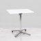 700mm White Square Bistro Table - Chrome Frame