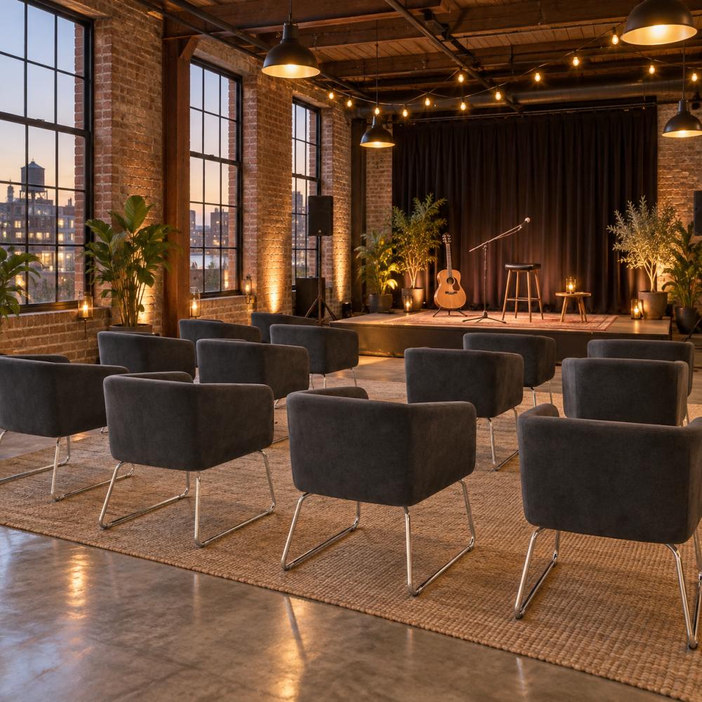 Charcoal Black Troy Chairs on Hire