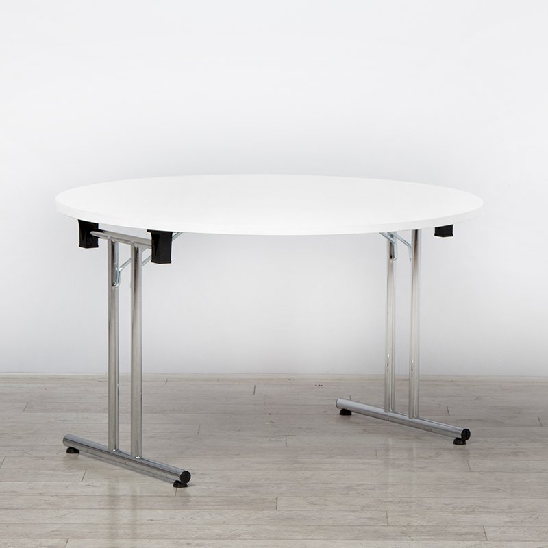 1200mm White Circular Meeting Room Table