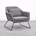 Compton Armchair - Grey Velvet (available from 26th July)