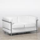 2 Seater Corbusier Sofa - White