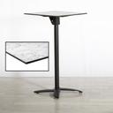 600mm White Marble Square Poseur Table