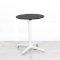 600mm Black Round Bistro Table - White Frame