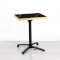 600mm Black Marble Square Bistro Table - Black Frame