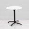 700mm White Round Bistro Table - Black Frame