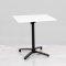 700mm White Square Bistro Table - Black Frame