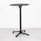 700mm Black Round Poseur Table - Black Frame