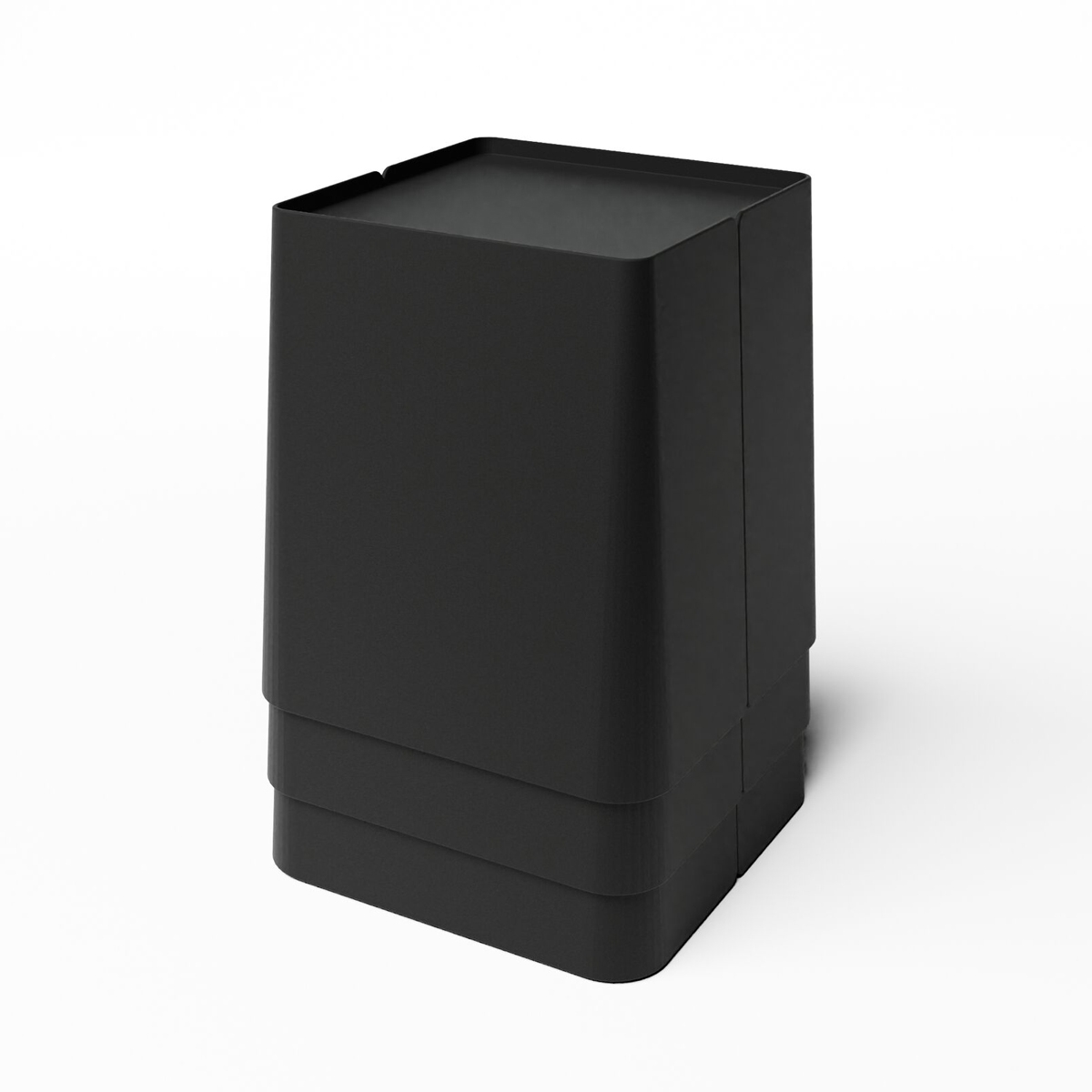 Black Bric Stool - Black Fabric Top