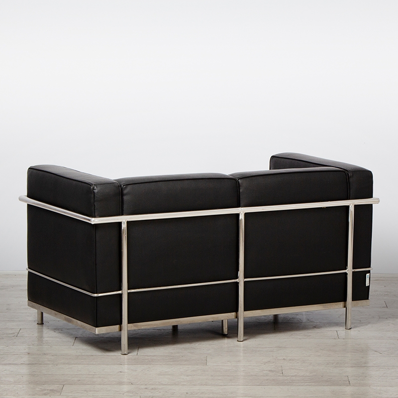 2 Seater Corbusier Sofa - Black
