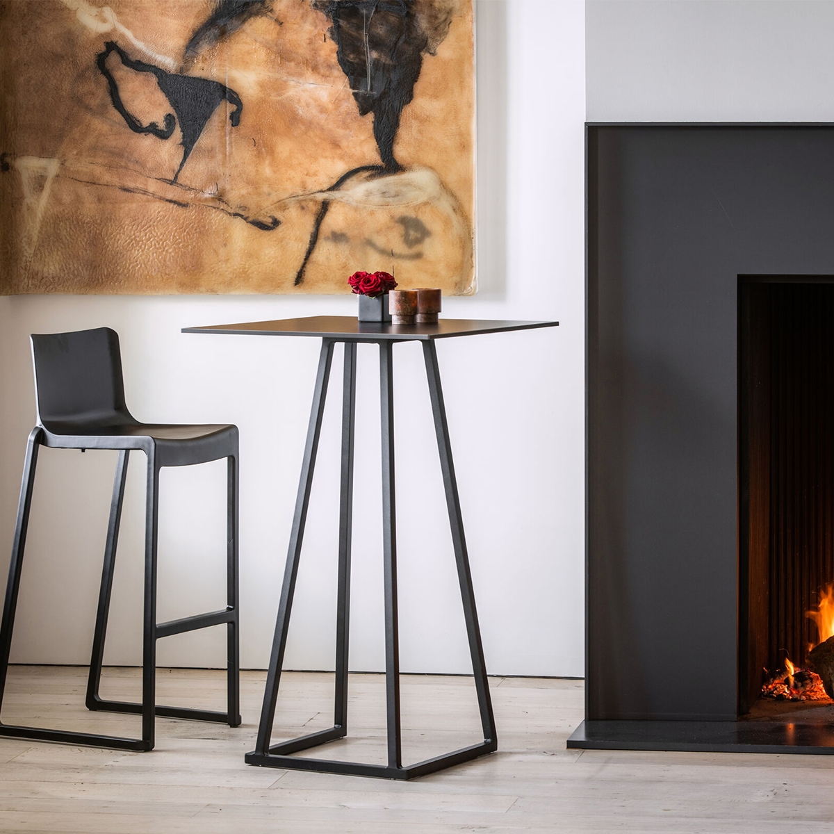 Kansas Linking Bar Stool - Black