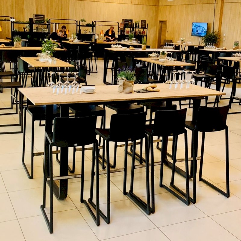 Kansas Linking Bar Stool - Black