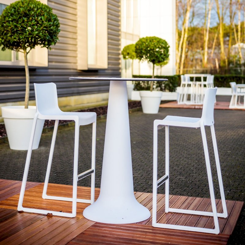 Kansas Linking Bar Stool - White