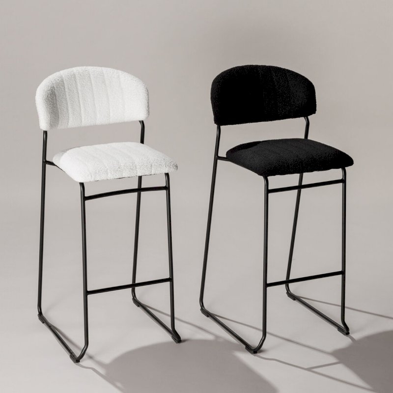 Ski Bar Stool - White