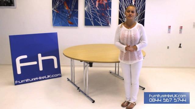 Circular Meeting Room Table Demo - Furniture Hire UK
