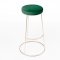 Rose Gold Chrome Spire Stool - Green Pad