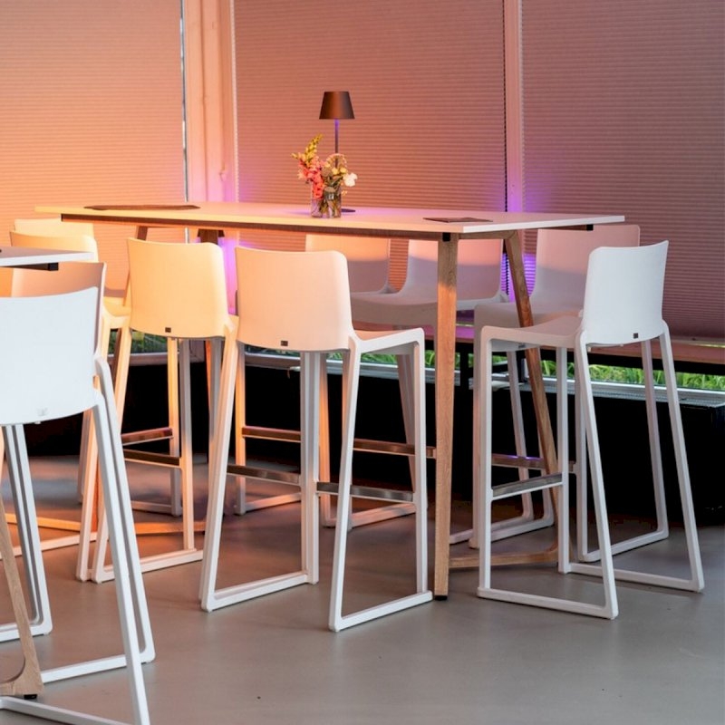 Boston Double Poseur Table - White