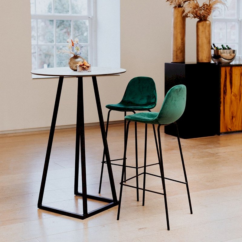 Dallas Round Poseur Table - White