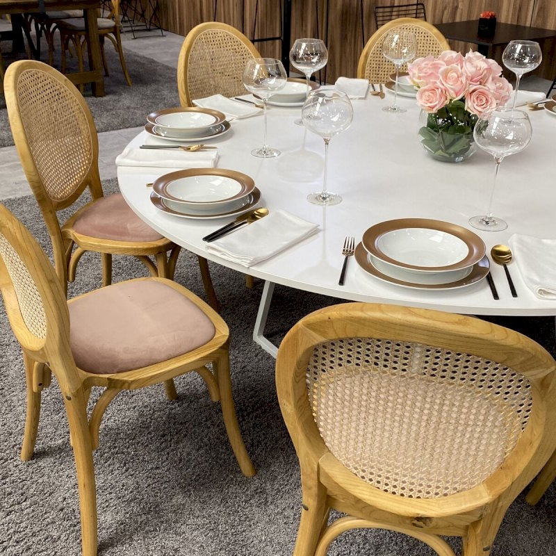 Dallas Round XXL Bistro Table - White