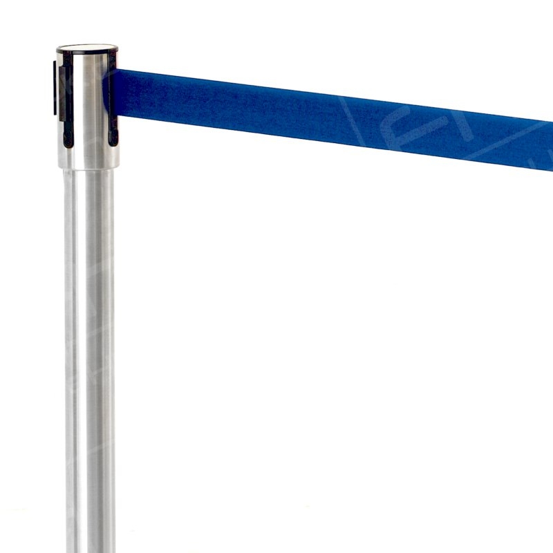 Chrome Stretch Barrier - Blue Webbing