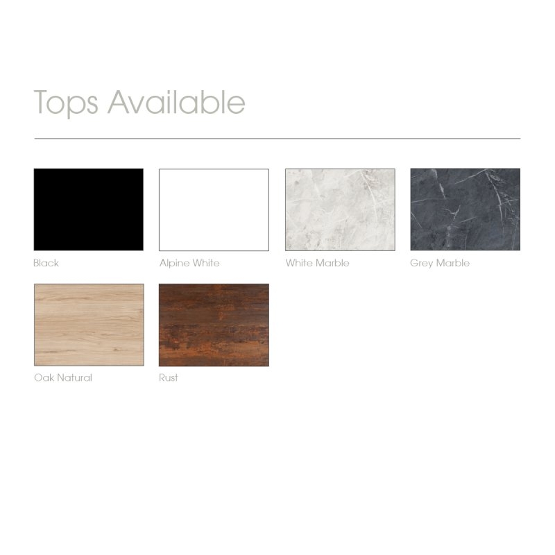 Utah Double Bistro Table - Black Base Black Top