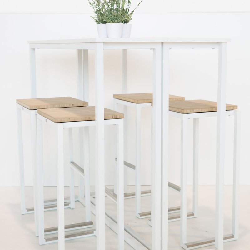 Nevada Double Wall Frame Table 1100h - White