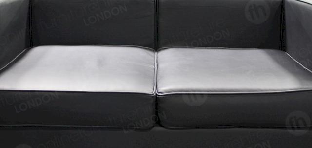 Furniture for Sporting Events https://mill-media.s3.eu-west-2.amazonaws.com/online-furniture-hire/article_additional/furniture-for-sporting-events4/furniture-for-sporting-events4-740x350.jpg - 2 seater black Corbusier sofa for a range of events.