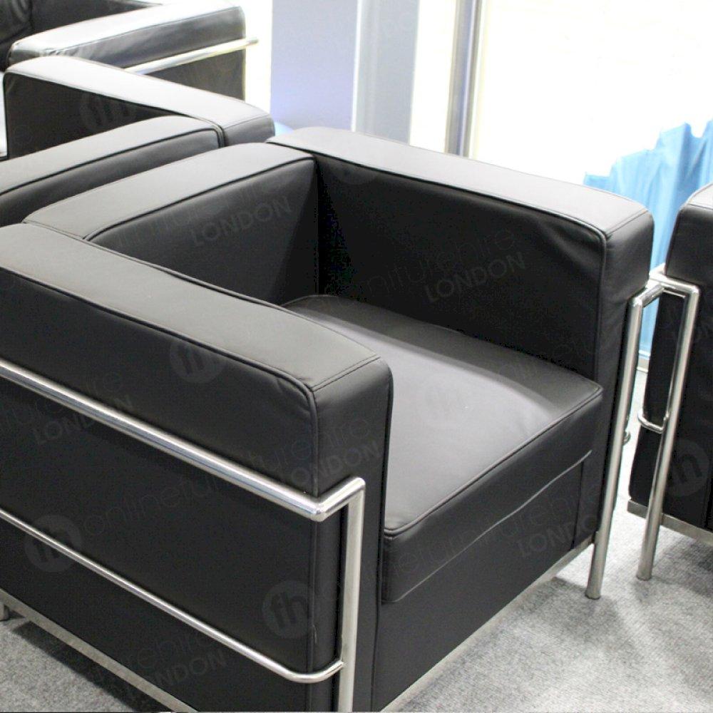 Complement your surroundings with a mixture of black and white sofas.