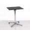 600mm Black Square Bistro Table - Chrome Frame